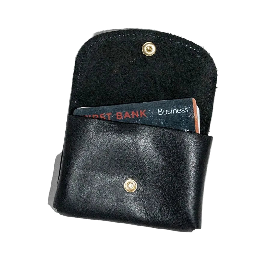 Ida Mini Black Leather Card Holder