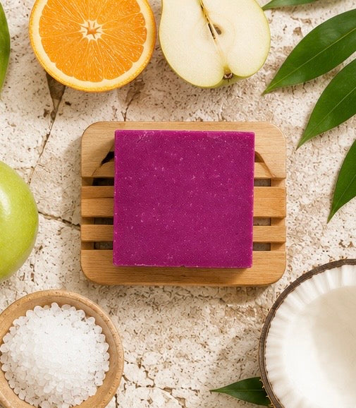 Butt Naked Artisan Soap Bar | Fruity Coconut Sea Salt Exfoliating Soap