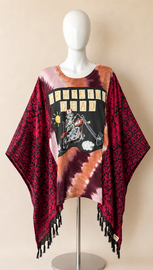 Grateful Dead Handmade Boho Poncho Top