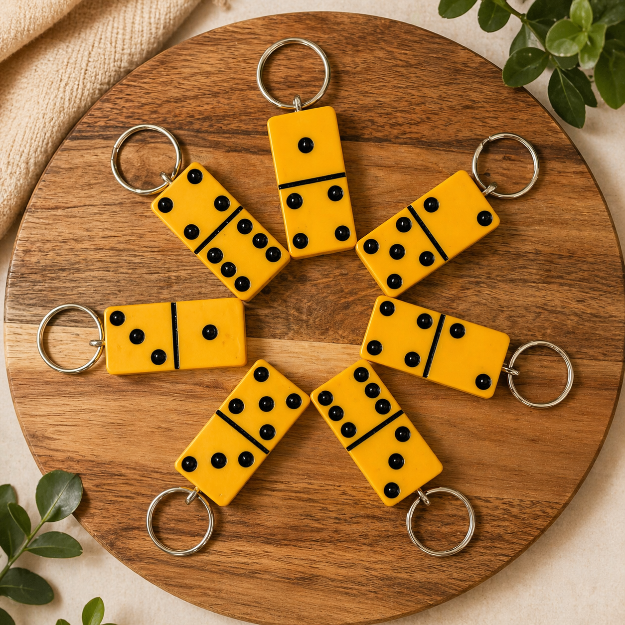 One Of A Kind - Upcycled Vintage Domino Key Ring