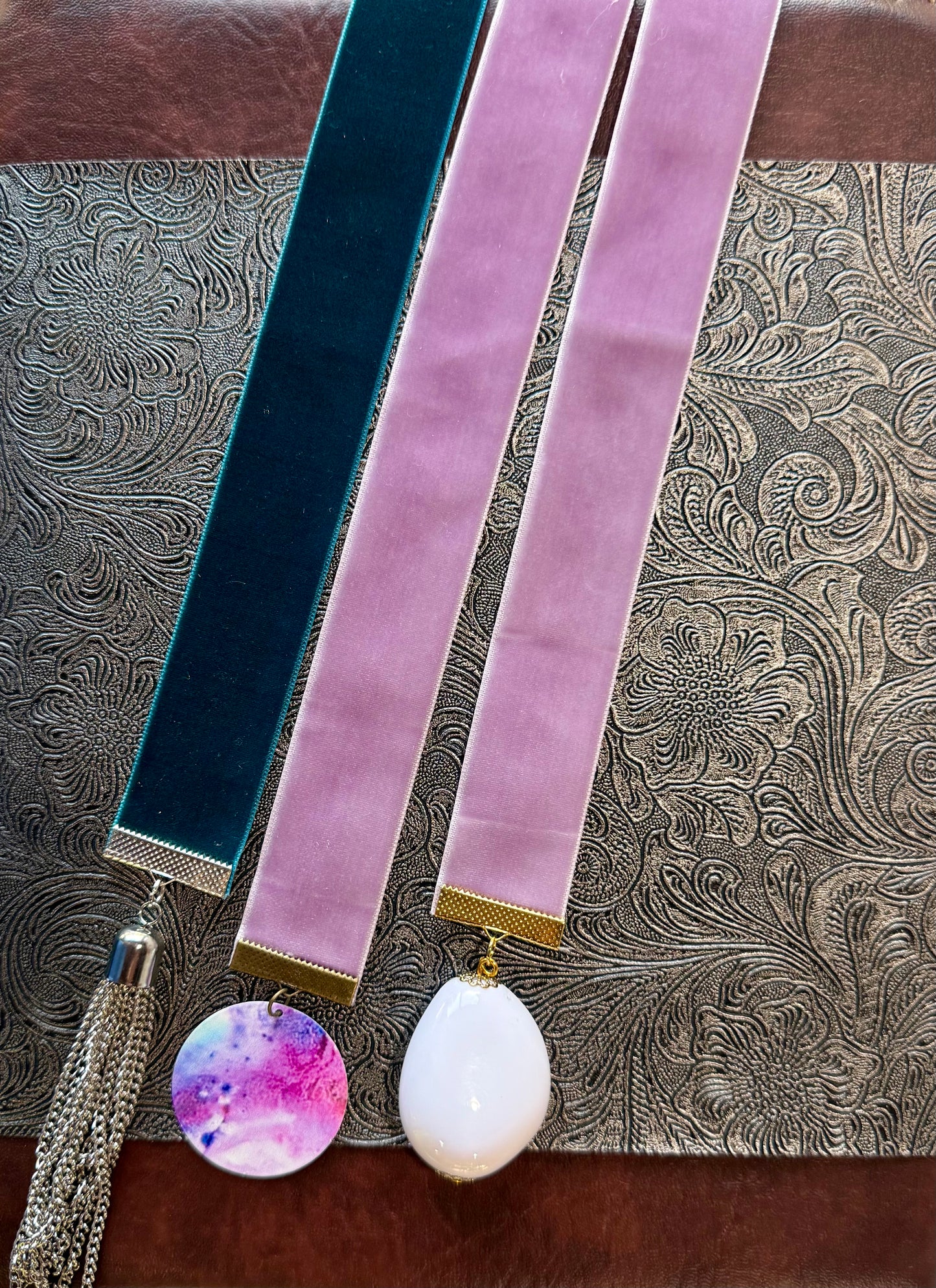 Handmade Velvet Ribbon Bookmark | Luxury Boho Gift for Readers