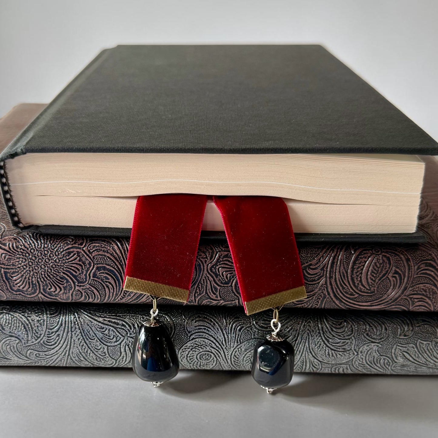 Handmade Velvet Ribbon Bookmark | Luxury Boho Gift for Readers