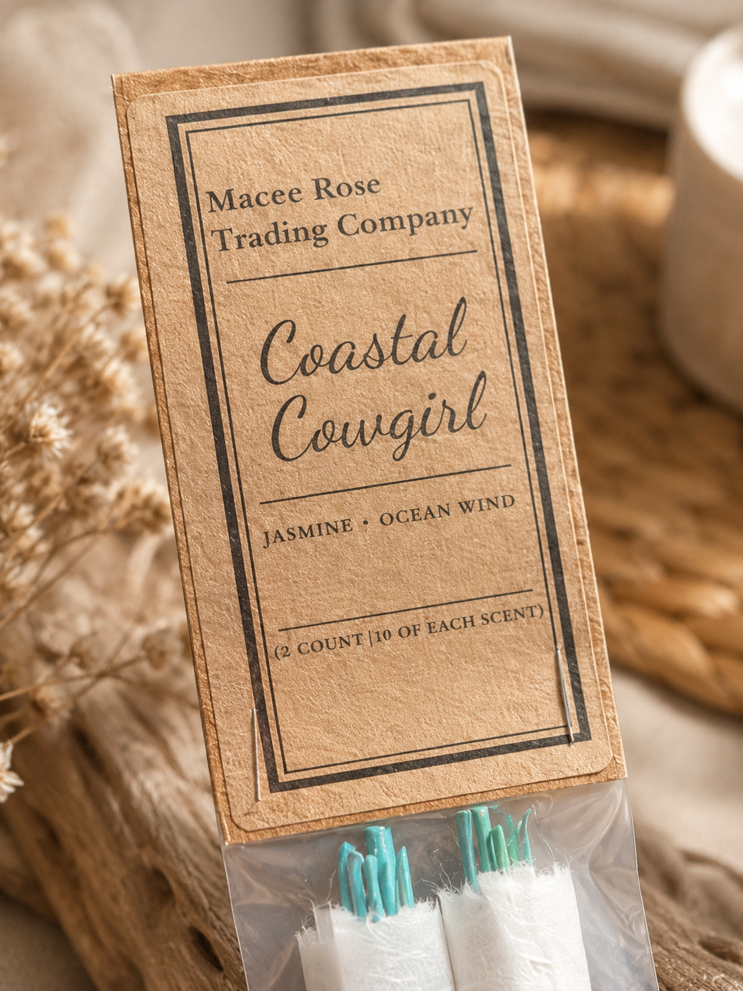 Coastal Cowgirl Curated Incense Collection | Jasmine & Ocean Wind | 20 Incense Sticks