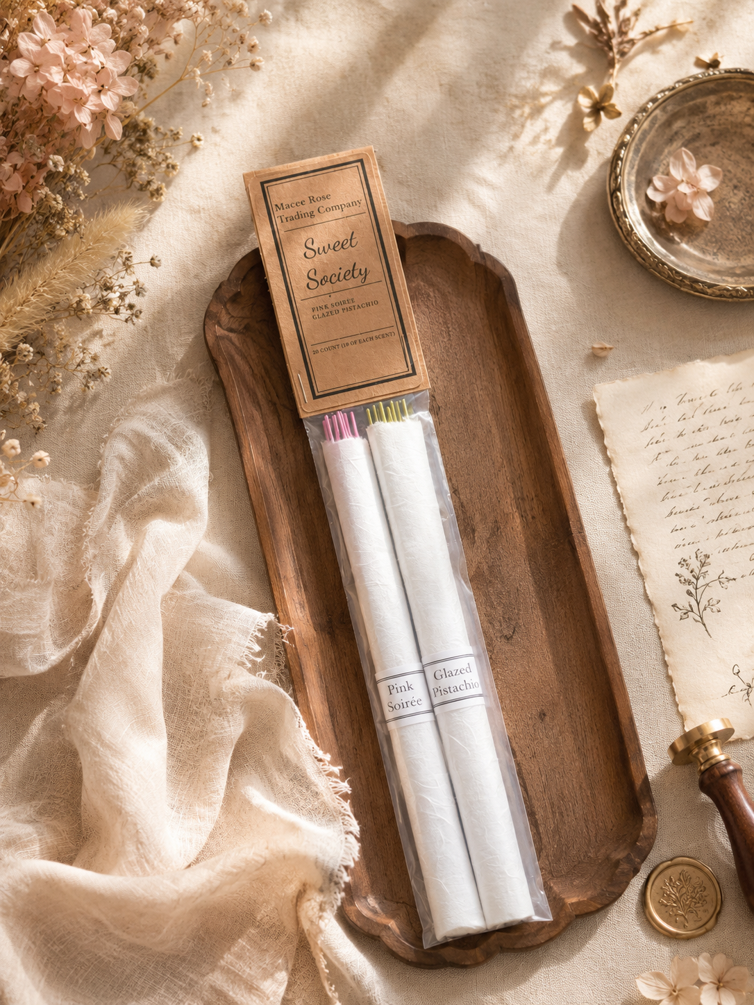 Sweet Society Curated Incense Collection | Pink Soirée & Glazed Pistachio