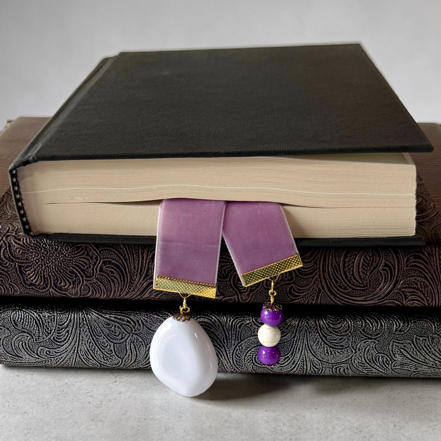 Handmade Velvet Ribbon Bookmark | Luxury Boho Gift for Readers