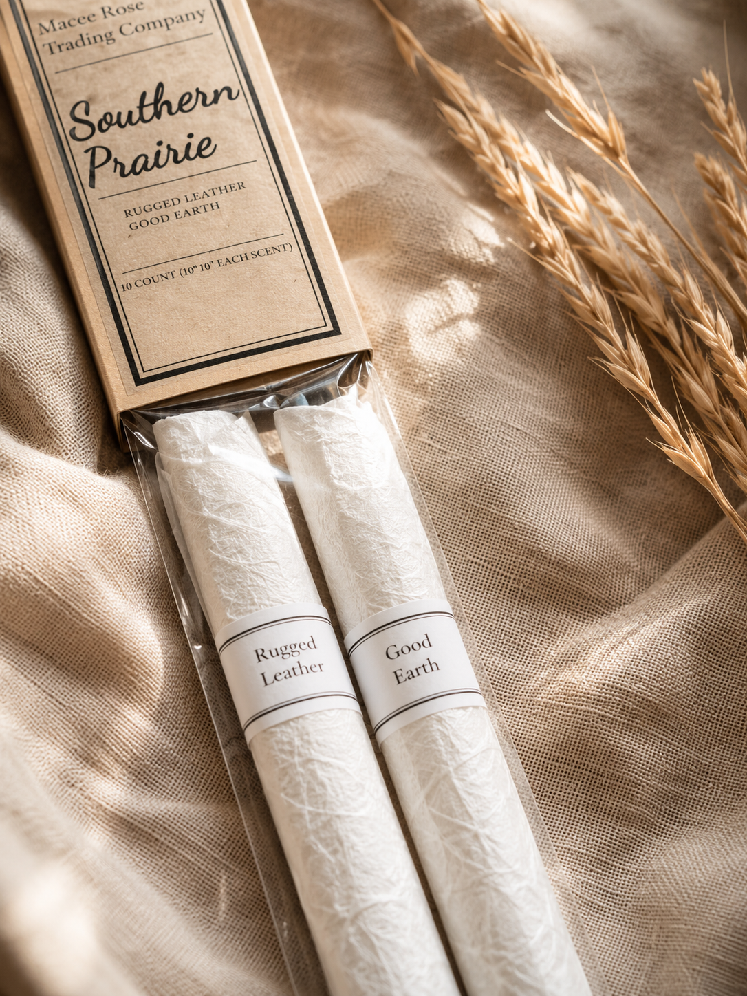 Southern Prairie Curated Incense Collection | Rugged Leather + Good Earth | Handmade Artisan Incense Gift Set