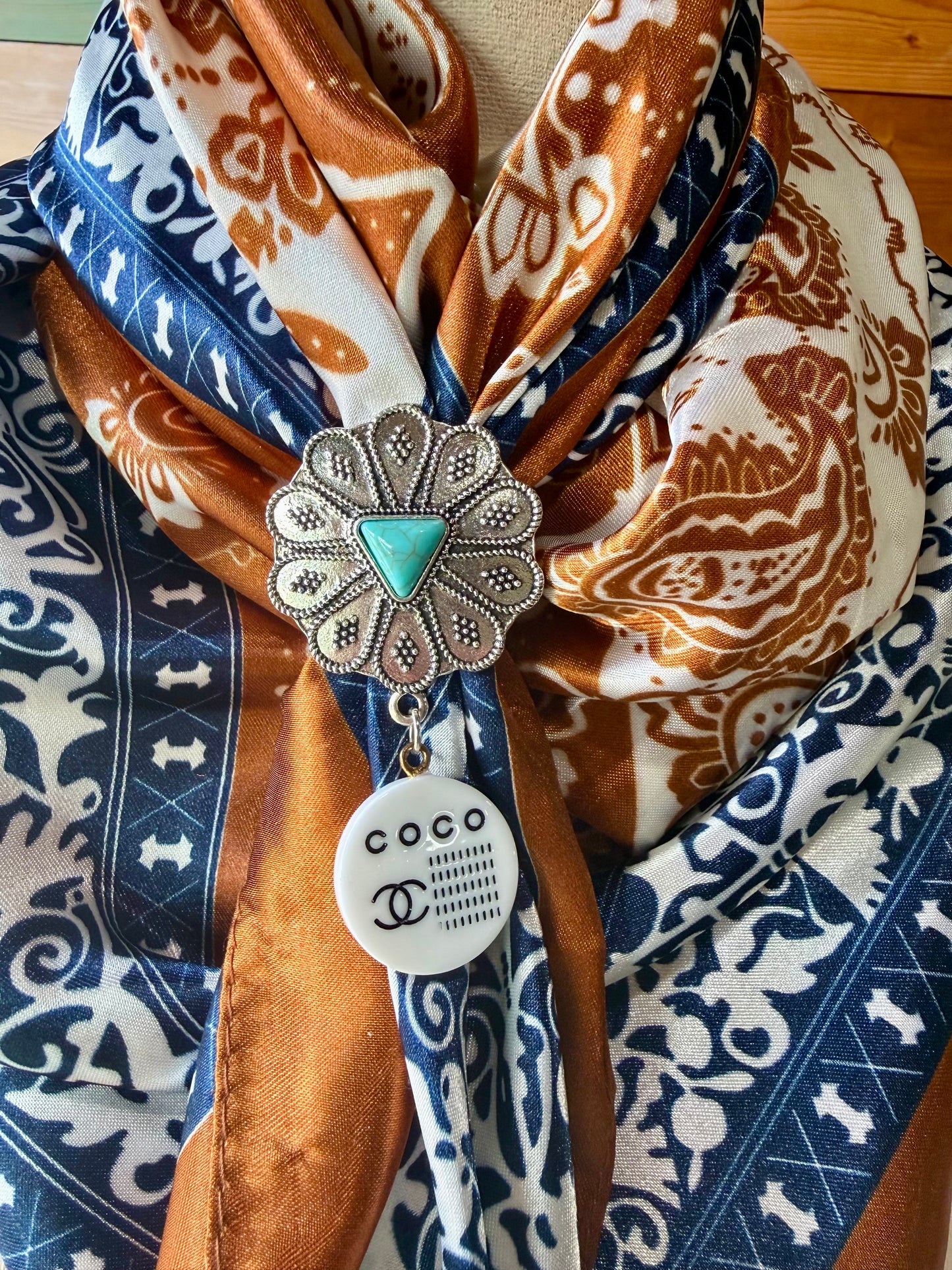 Wild Rag, Scarf, Bandanna Slide - White Chanel