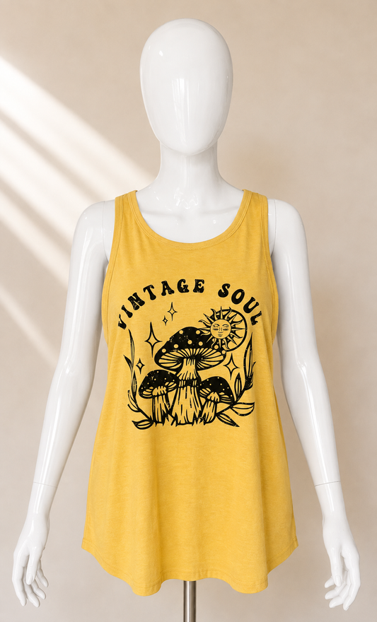 Vintage Soul Mushroom Graphic Tank