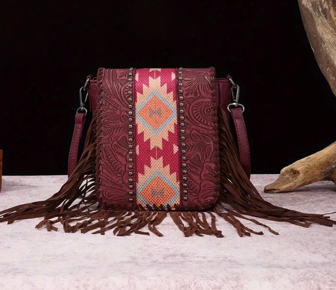 Boho/Western Style Fringe Crossbody