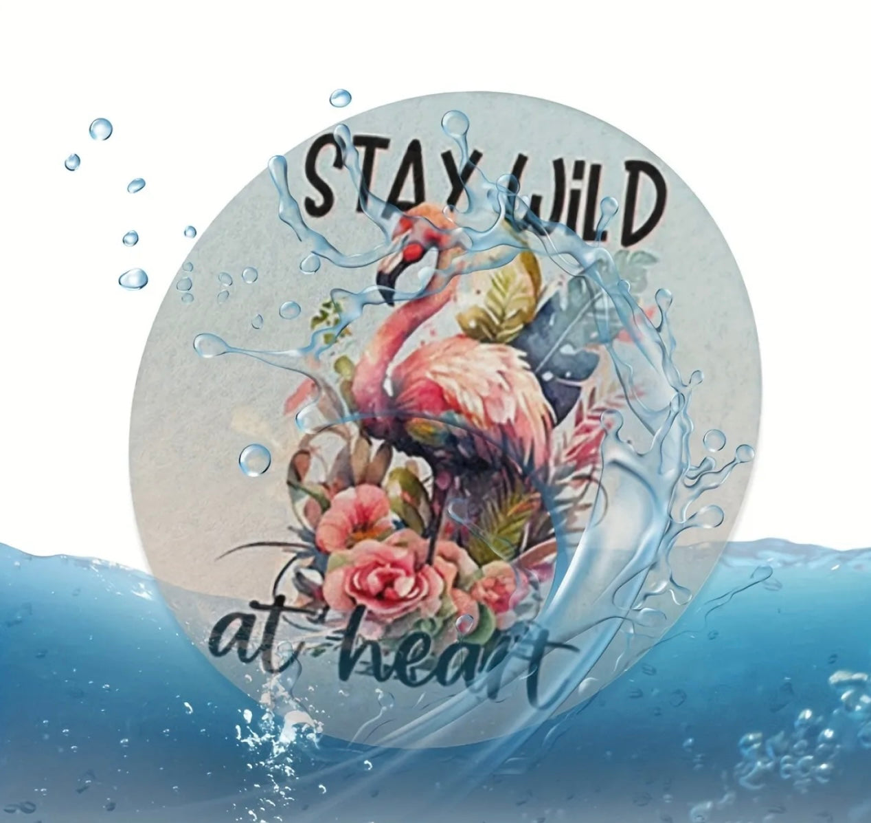 Stay Wild At heart Neoprene Car Coaster Set