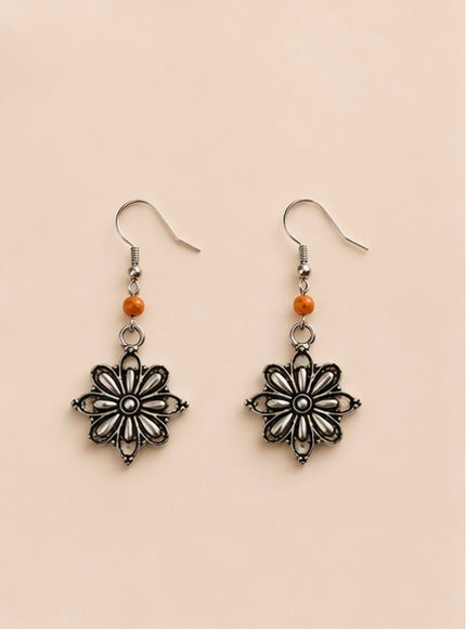 Rustic Bloom Western Dangle Earrings