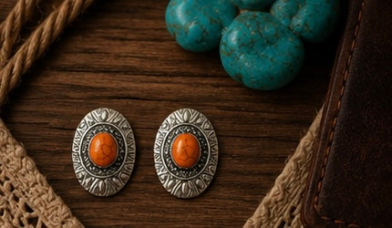 Desert Stone Western Stud Earrings