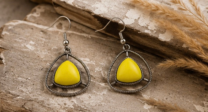 Sunburst Yellow - Drop Earrings