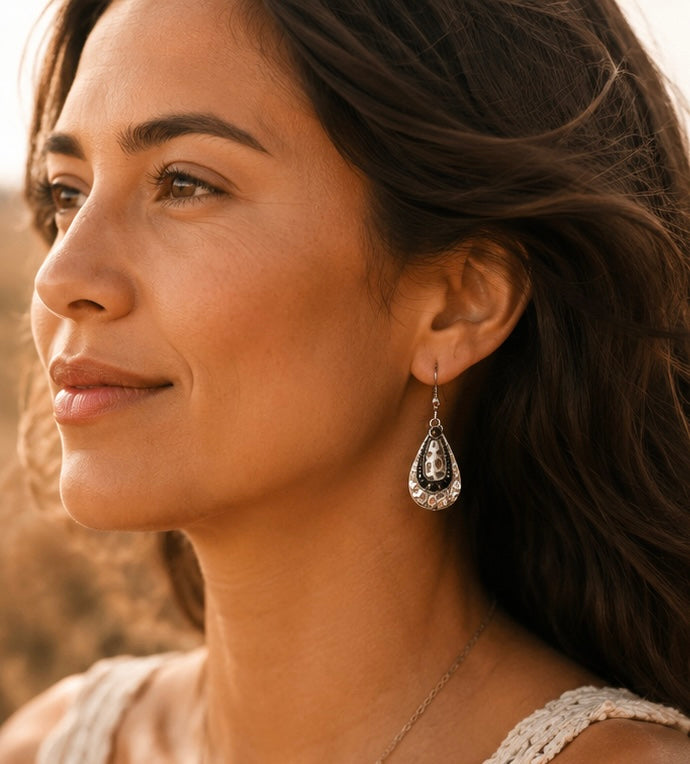 Silver Spur Statement Earrings
