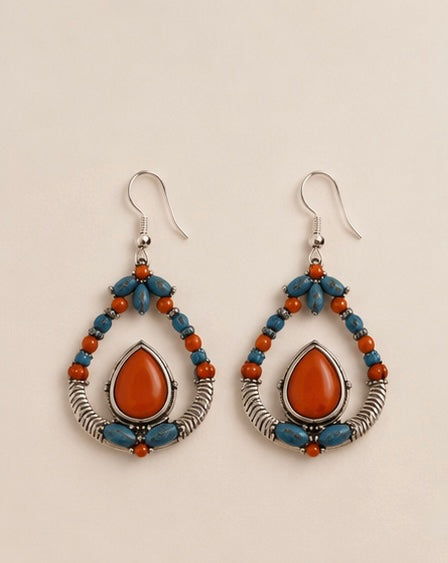 Southwestern Teardrop Statement Earrings