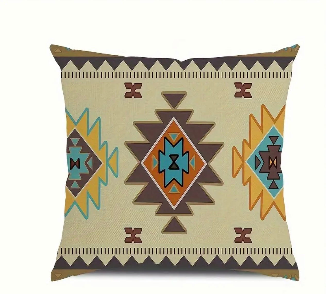 Western/Aztec Print Throw Pillow Cover