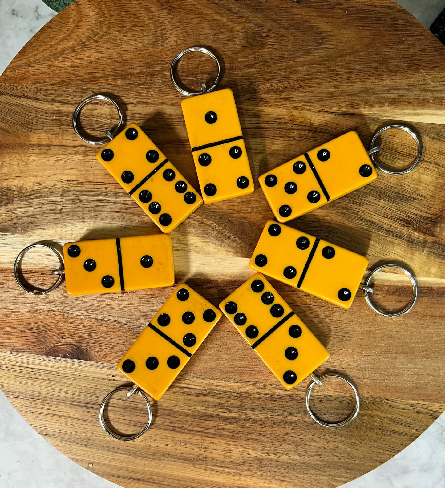 Upcycled Vintage Domino Keychain