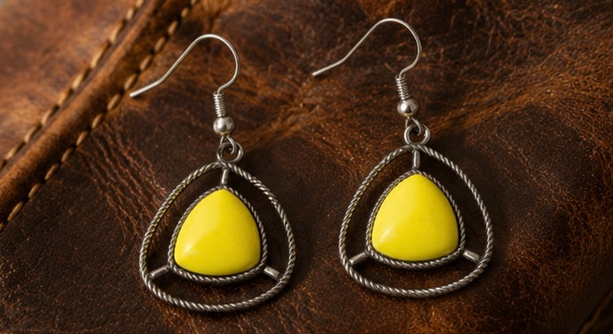 Sunburst Yellow - Drop Earrings