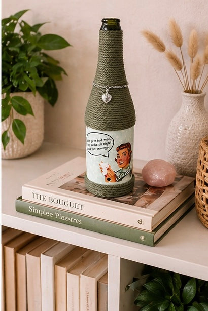 Retro Attitude Upcycled Wine Bottle Incense Burner | Boho Home Fragrance Decor