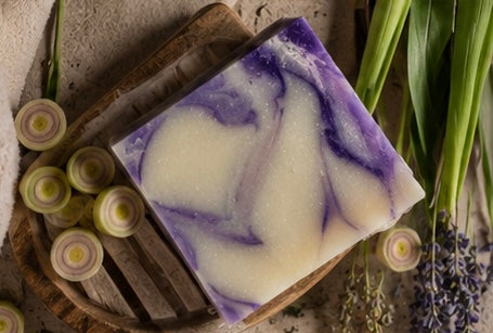 Lavender Lemongrass Artisan Soap Bar | Handmade Botanical Bath Soap