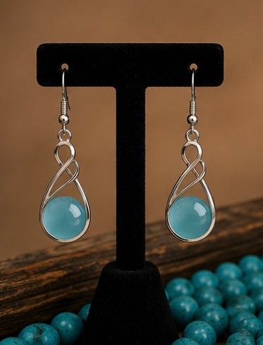 Sea Glass Silver - Drop Earrings