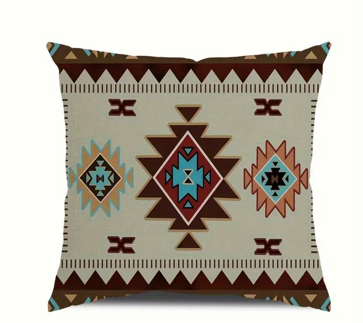 Western/Aztec Print Throw Pillow Cover