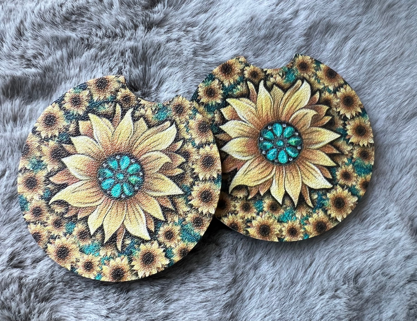 Sunflower - Silicone Car Coaster