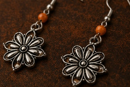 Rustic Bloom Western Dangle Earrings