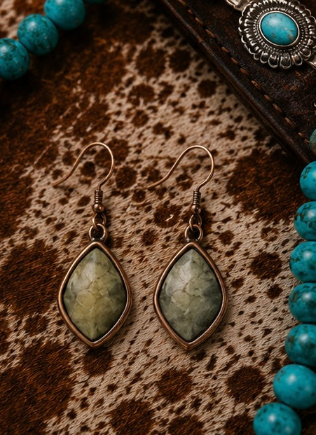 Sagebrush Copper Drop Earrings