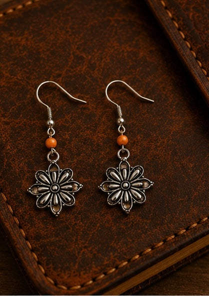Rustic Bloom Western Dangle Earrings