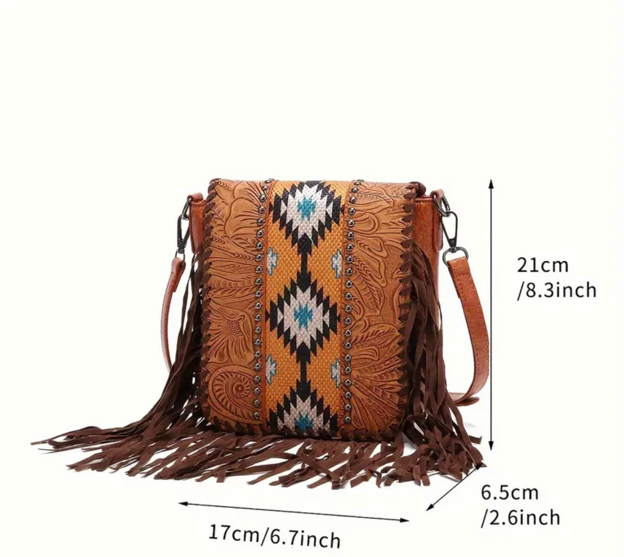 Boho/Western Style Fringe Crossbody