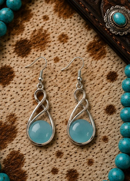 Sea Glass Silver - Drop Earrings