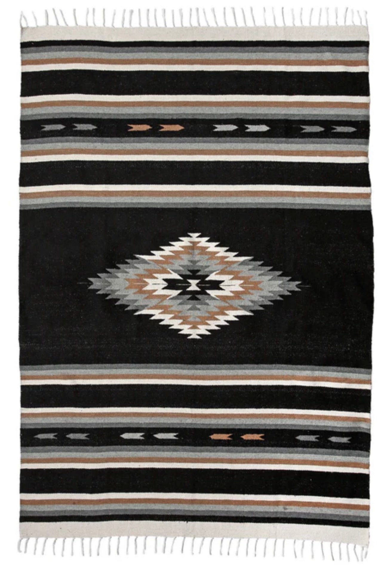 La Paz Southwestern Blanket – Black