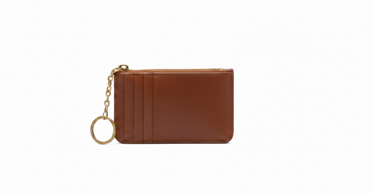 Victoria Brown Leather Card Case