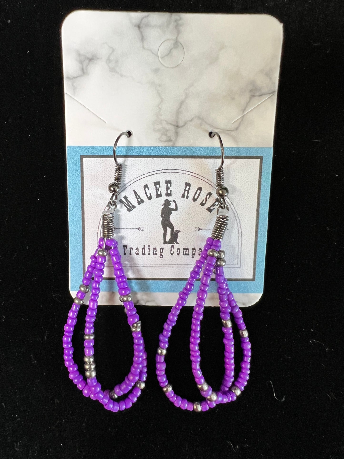 Beaded Tear Drop Earrings