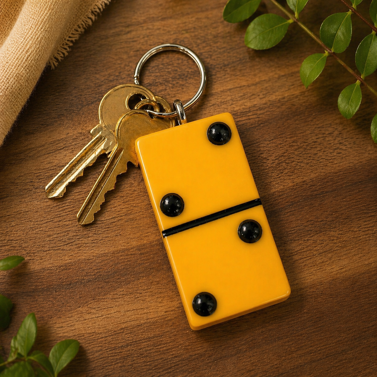One Of A Kind - Upcycled Vintage Domino Key Ring