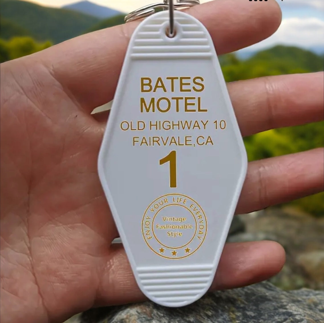 Retro Style Motel Keychains