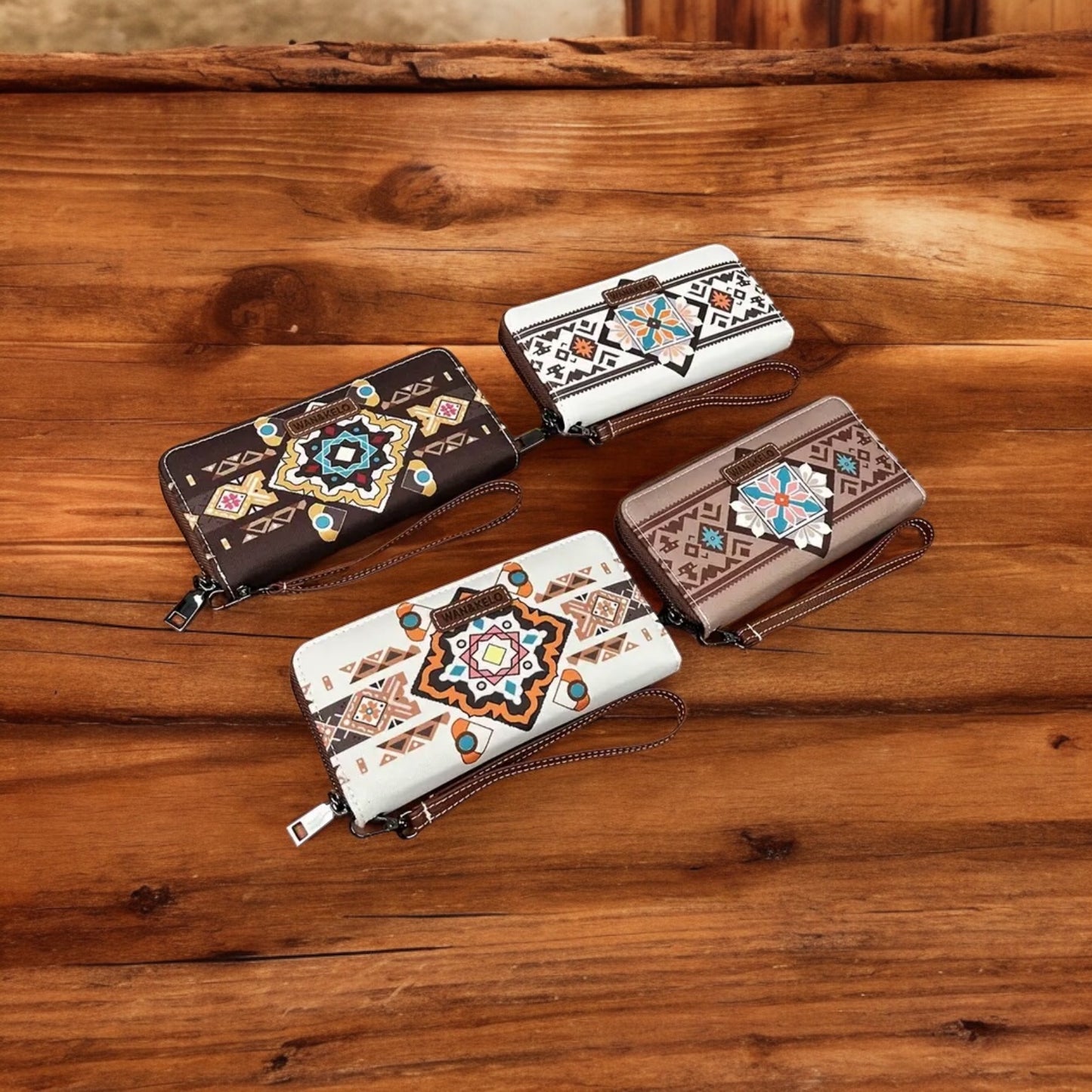 Boho Western Style Wristlet Wallet