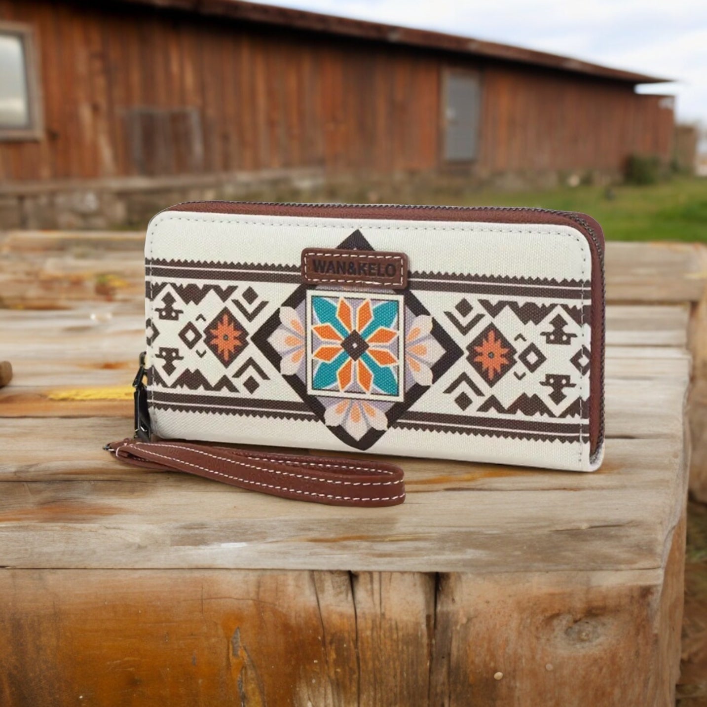 Boho Western Style Wristlet Wallet