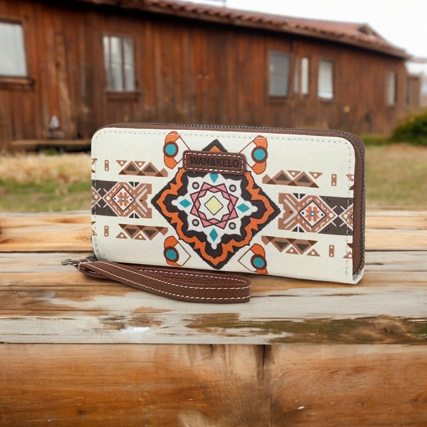 Boho Western Style Wristlet Wallet