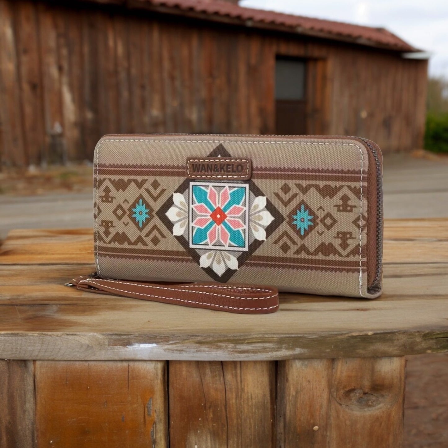 Boho Western Style Wristlet Wallet