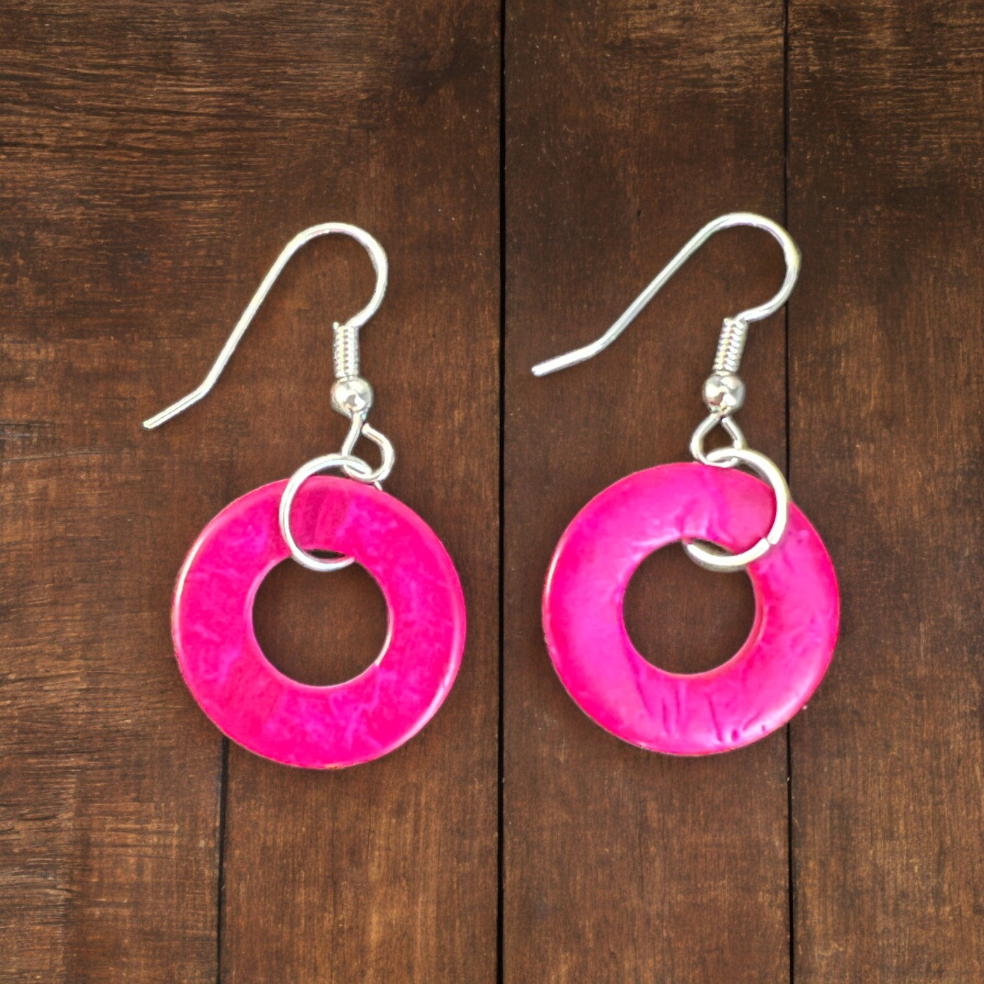 Wooden Washer Earring