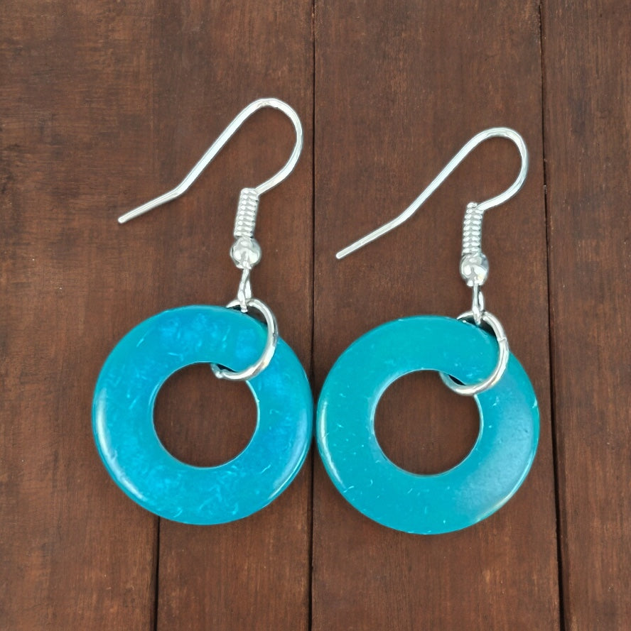 Wooden Washer Earring