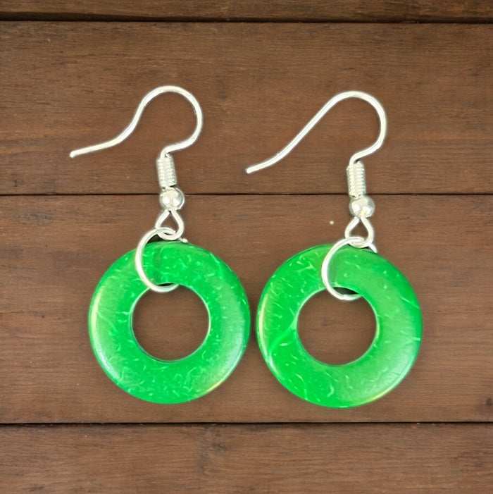 Wooden Washer Earring