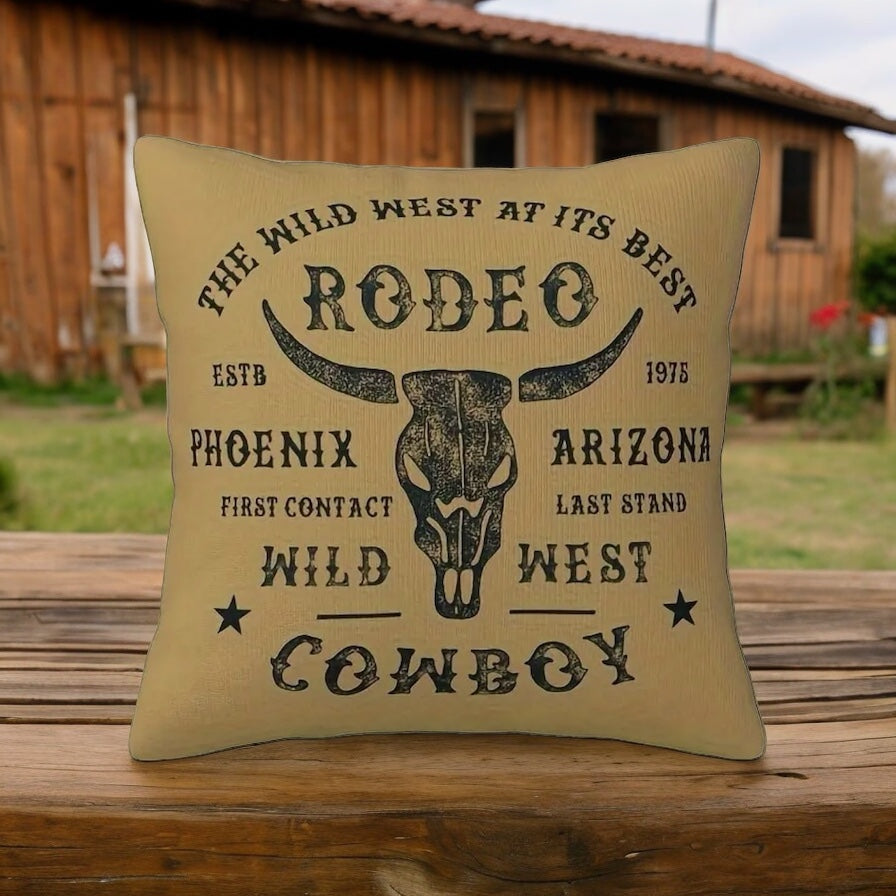 Wild West Rodeo Throw Pillow Cover