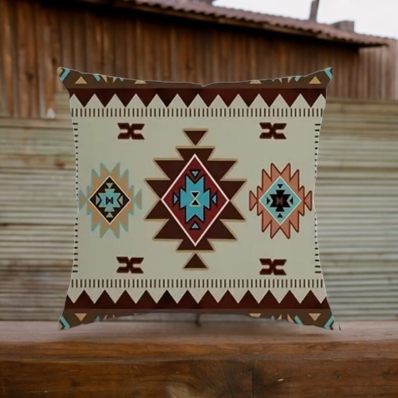 Western/Aztec Print Throw Pillow Cover