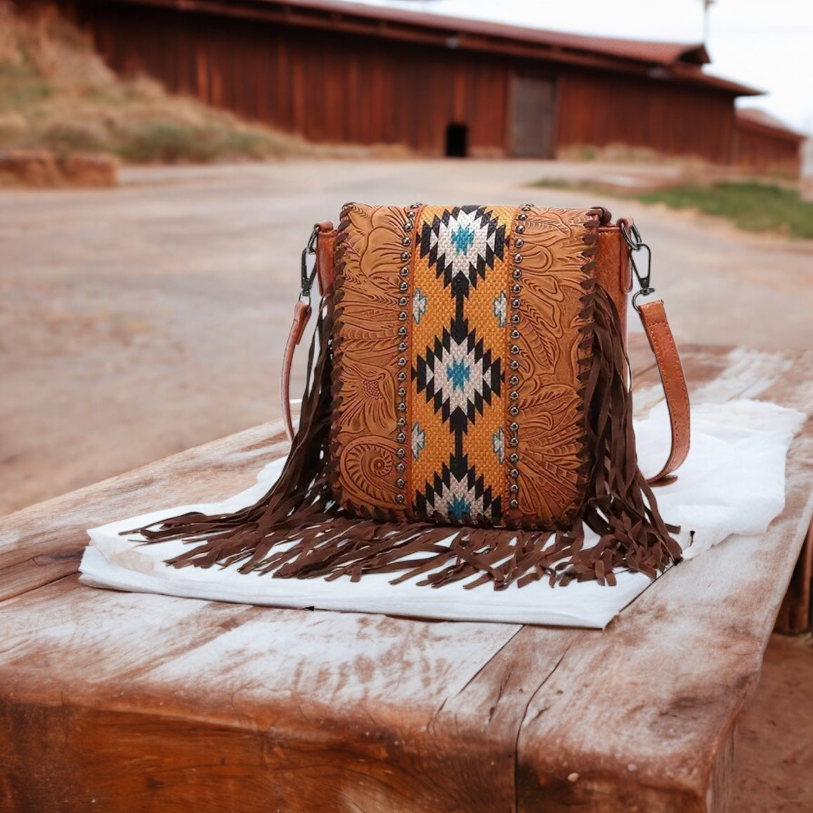 Boho/Western Style Fringe Crossbody