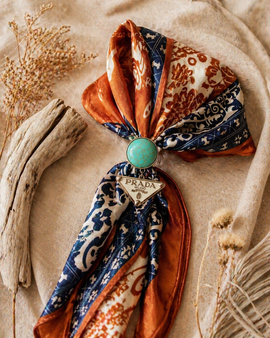 Turquoise Wild Rag Slide | Western Scarf Slide Accessory