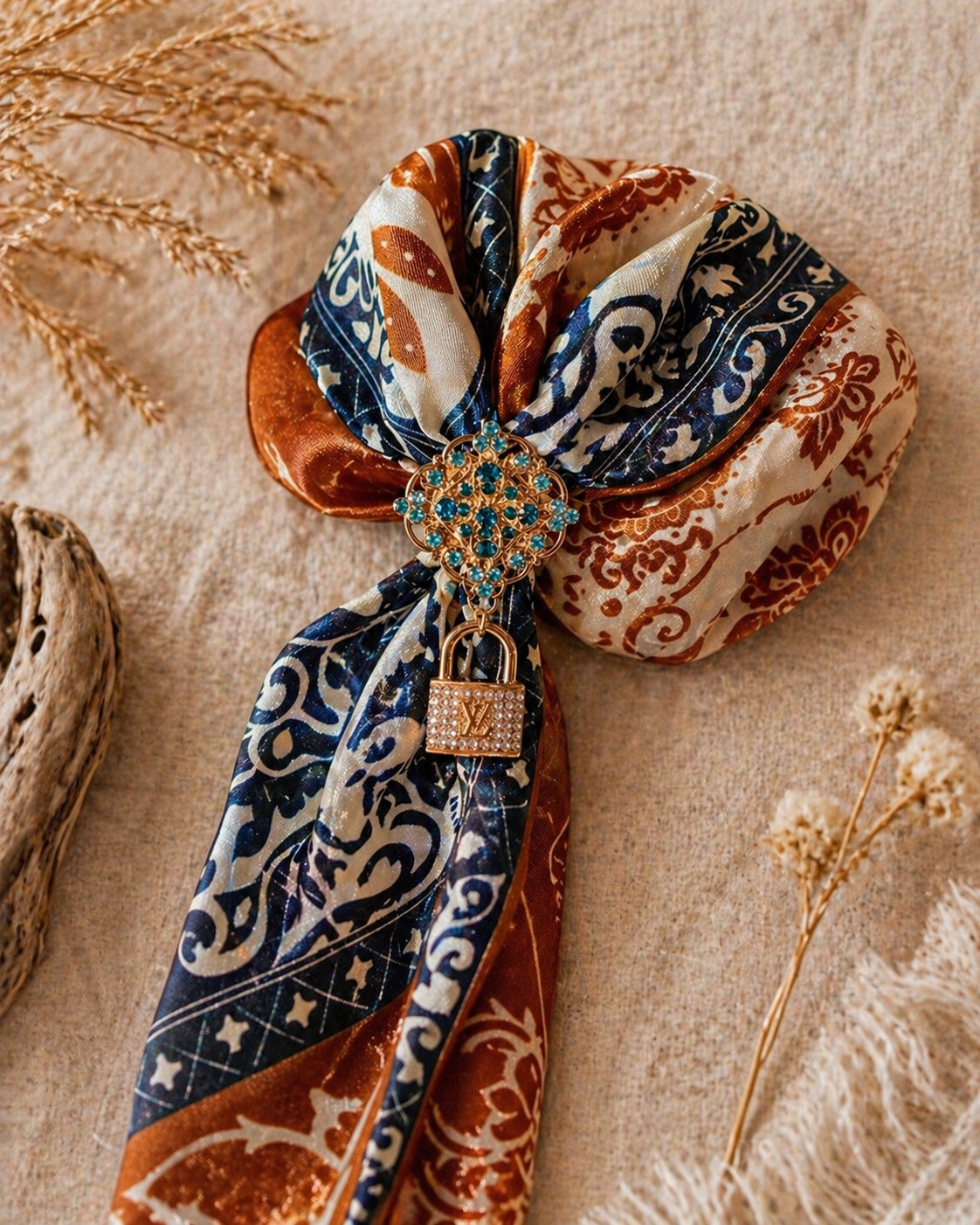 Gold Lock Wild Rag Slide | Western Scarf Slide Accessory