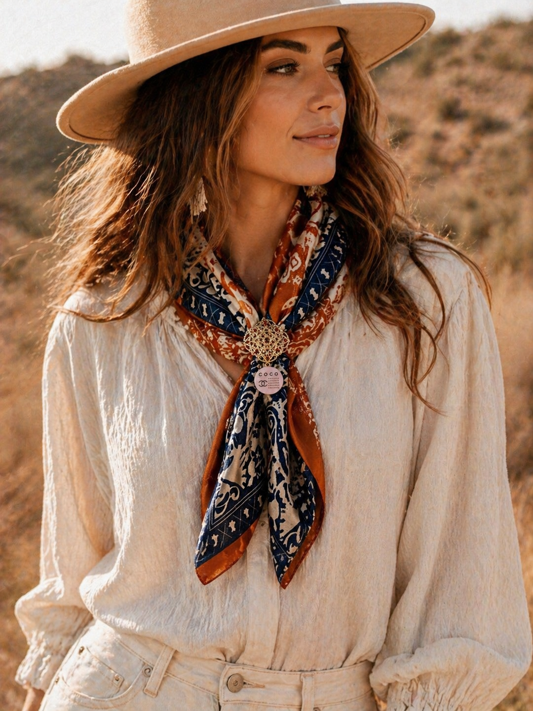 Pink Wild Rag Slide | Western Scarf Slide Accessory